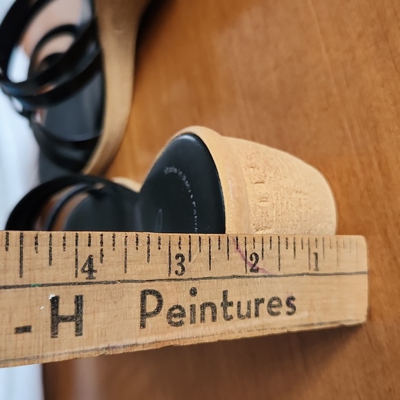 NWT, Jessica, ladies black wedge heel sandles size 5B - Picture 5 of 12